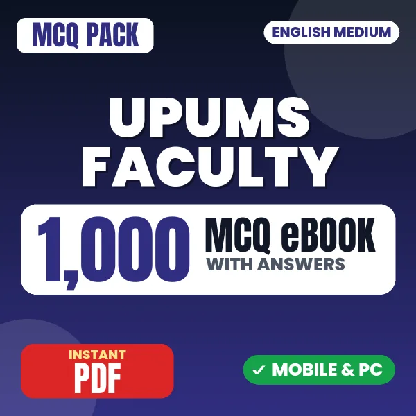 UPUMS Faculty Exam – 1000 MCQ eBook with Answers | English Medium PDF Download