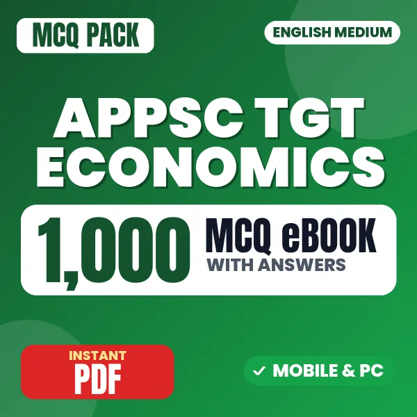 APPSC TGT Economics Exam Paper 2 – 1000 MCQ eBook with Answers | English Medium PDF Download