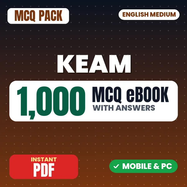 KEAM Exam – 1000 MCQ eBook with Answers | English Medium PDF Download