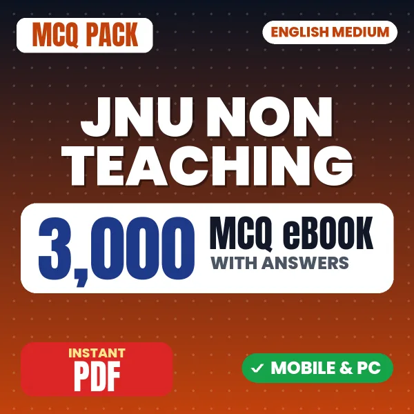 JNU Non Teaching Exam Paper 1 – 3000 MCQ eBook with Answers | English Medium PDF Download