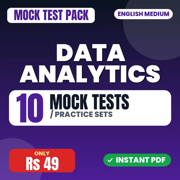 Data Analytics – 10 Mock Tests / Practice Sets | English Medium PDF Download