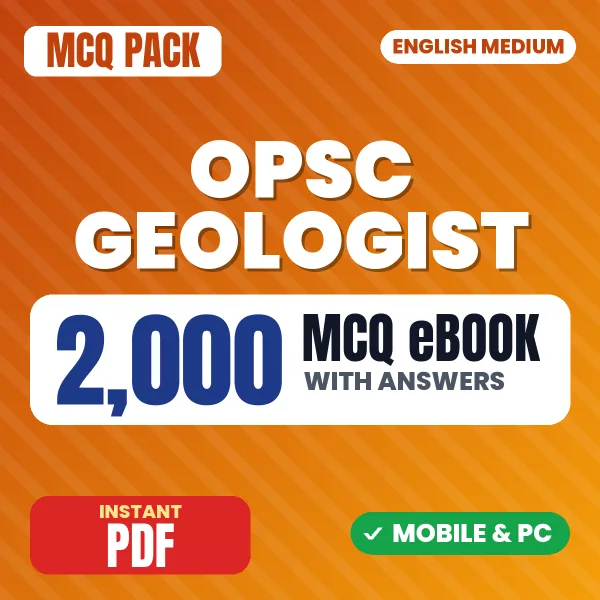 OPSC Geologist Exam Paper 1 – 2000 MCQ eBook with Answers | English Medium PDF Download