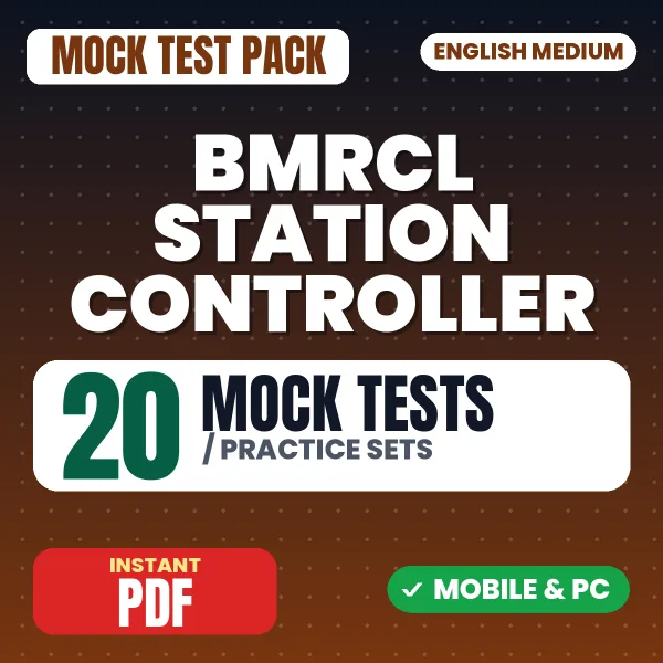BMRCL Station Controller Electrical Engineering Exam – 20 Mock Tests / Practice Sets | English Medium PDF Download