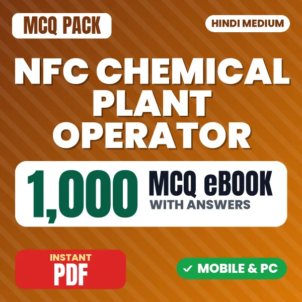 NFC Chemical Plant Operator Prelims Exam – 1000 MCQ eBook with Answers | Hindi Medium PDF Download