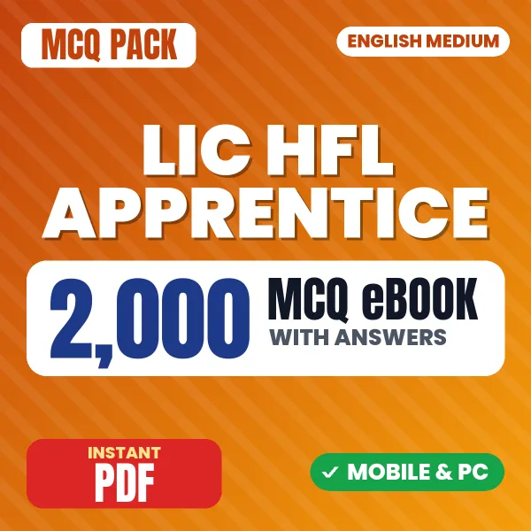 LIC HFL Apprentice Exam – 2000 MCQ eBook with Answers | English Medium PDF Download
