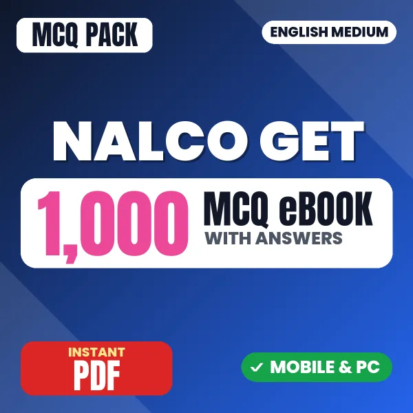 NALCO GET Exam – 1000 MCQ eBook with Answers | English Medium PDF Download