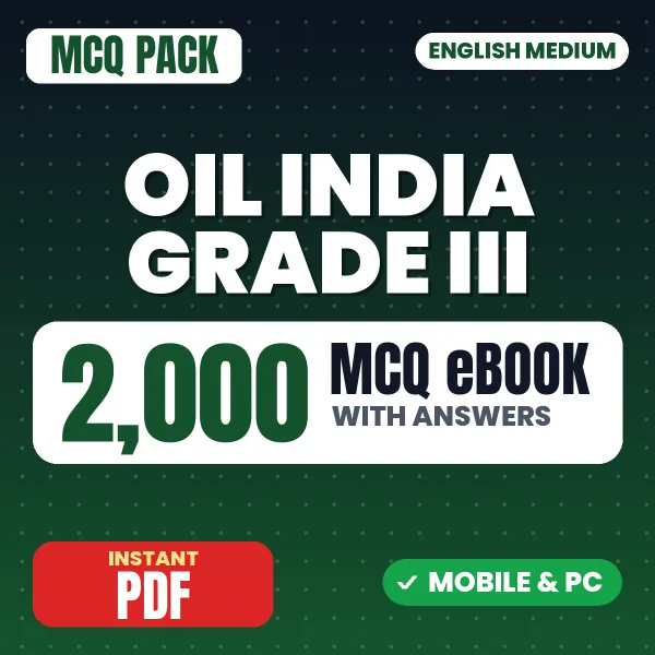 Oil India Grade 3 & 5 Exam (Physics) – 2000 MCQ eBook with Answers | English Medium PDF Download
