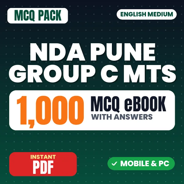 NDA Pune Group C MTS Exam – 1000 MCQ eBook with Answers | English Medium PDF Download