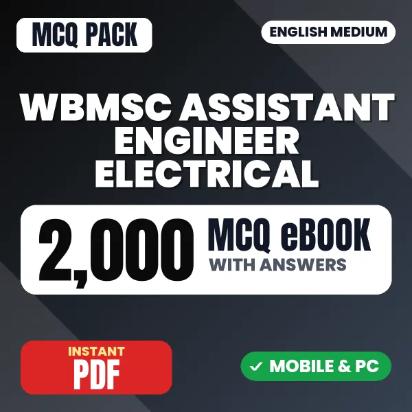 WBMSC Assistant Engineer (Electrical) Exam – 2000 MCQ eBook with Answers | English Medium PDF Download
