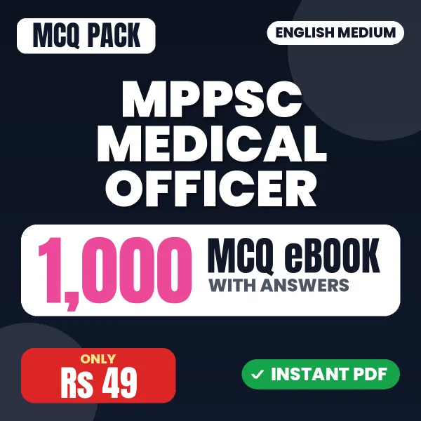 MPPSC Medical Officer Exam – 1000 MCQ eBook with Answers | English Medium PDF Download