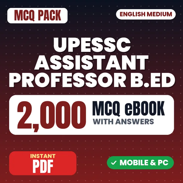 UPHESC Assistant Professor B.Ed. Exam – 2000 MCQ eBook with Answers | English Medium PDF Download