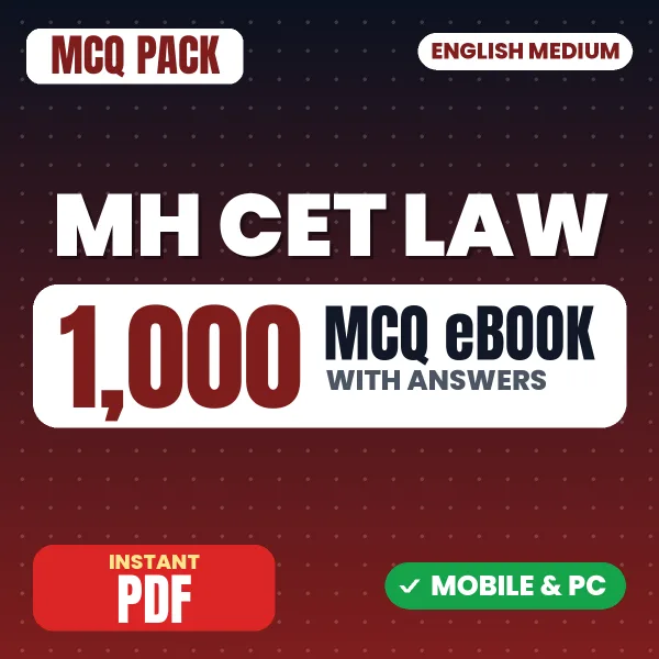 MH CET Law (5-years LLB) Exam – 1000 MCQ eBook with Answers | English Medium PDF Download