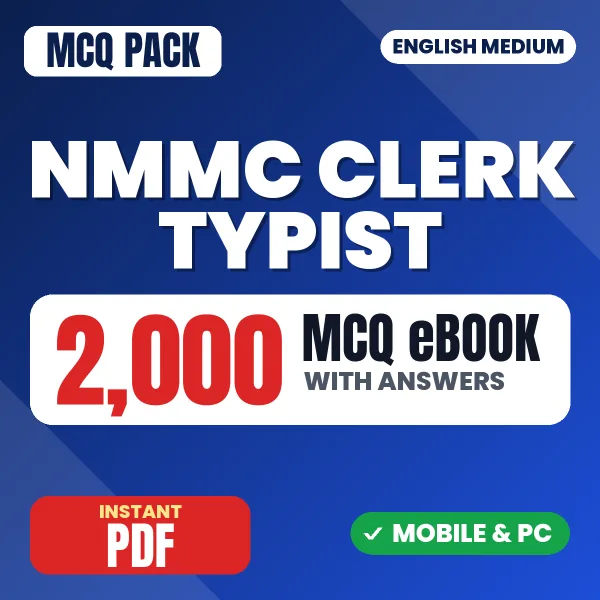 NMMC Clerk Typist Exam – 2000 MCQ eBook with Answers | English Medium PDF Download