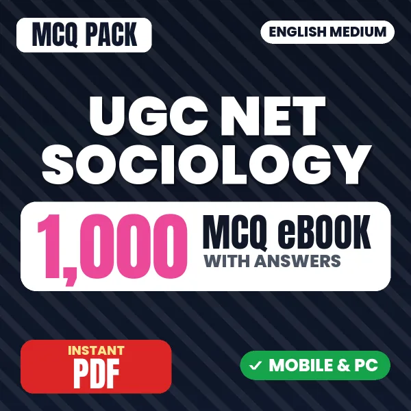 UGC NET Sociology Exam Paper II – 1000 MCQ eBook with Answers | English Medium PDF Download
