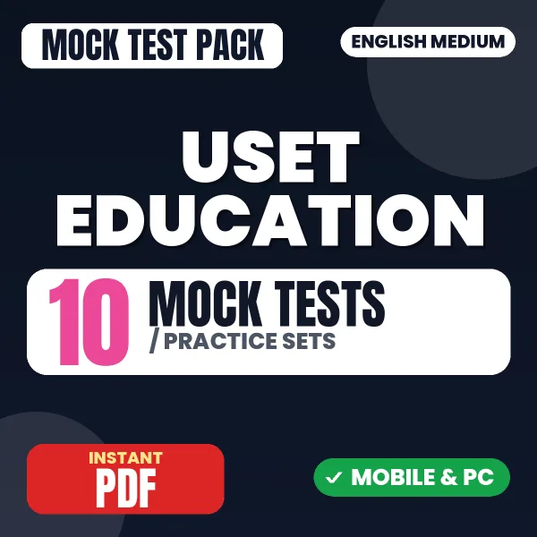 Uttarakhand SET Education Exam – 10 Mock Tests / Practice Sets | English Medium PDF Download