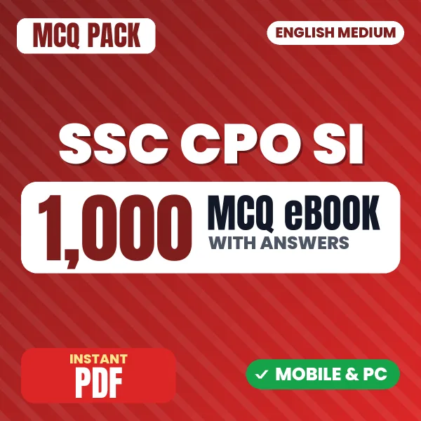SSC CPO SI Paper 1 Exam – 1000 MCQ eBook with Answers | English Medium PDF Download