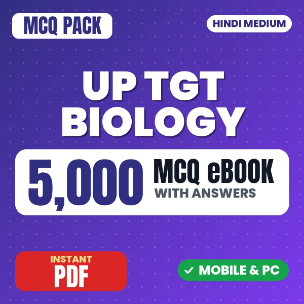 UP TGT Biology Exam – 5000 MCQ eBook with Answers | Hindi Medium PDF Download