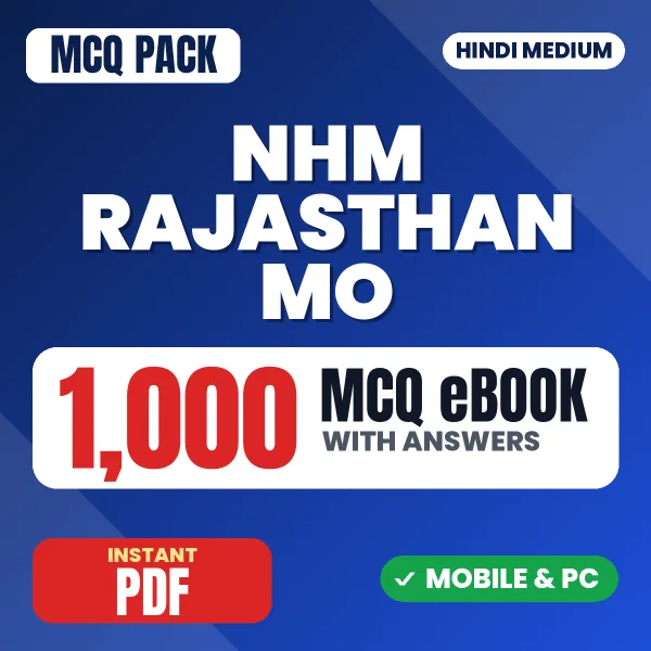 NHM Rajasthan Medical Officer Exam – 1000 MCQ eBook with Answers | Hindi Medium PDF Download