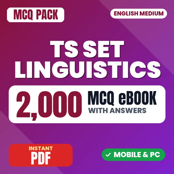 TS SET (Linguistics) Exam – 2000 MCQ eBook with Answers | English Medium PDF Download