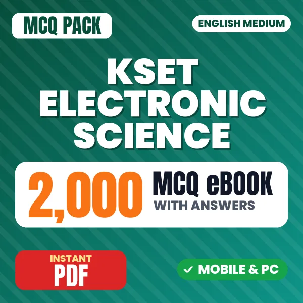KSET Electronic Science (Paper 2) Exam – 2000 MCQ eBook with Answers | English Medium PDF Download