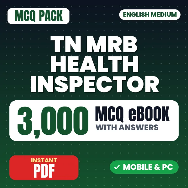 TN MRB Health Inspector Exam – 3000 MCQ eBook with Answers | English Medium PDF Download