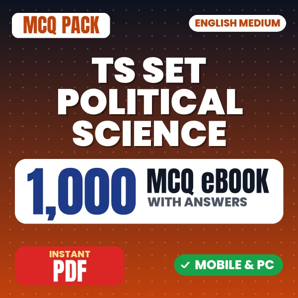 TS SET (Political Science) Exam – 1000 MCQ eBook with Answers | English Medium PDF Download