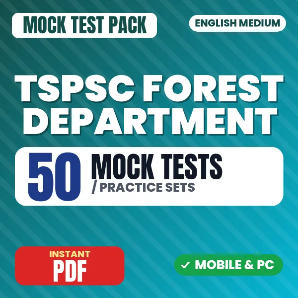 TSPSC Forest Department Forest Range Officer Exam (Horticulture) – 50 Mock Tests / Practice Sets | English Medium PDF Download
