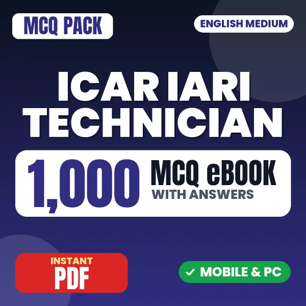 ICAR IARI Technician Exam – 1000 MCQ eBook with Answers | English Medium PDF Download