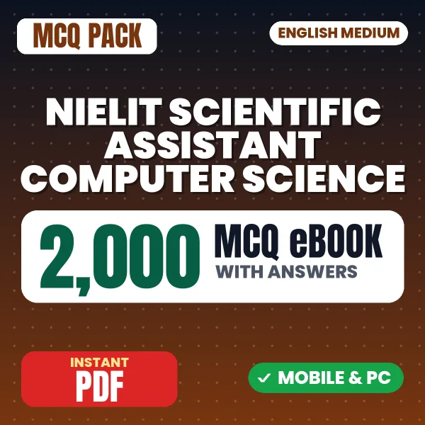 NIELIT Scientific Assistant Computer Science Exam – 2000 MCQ eBook with Answers | English Medium PDF Download