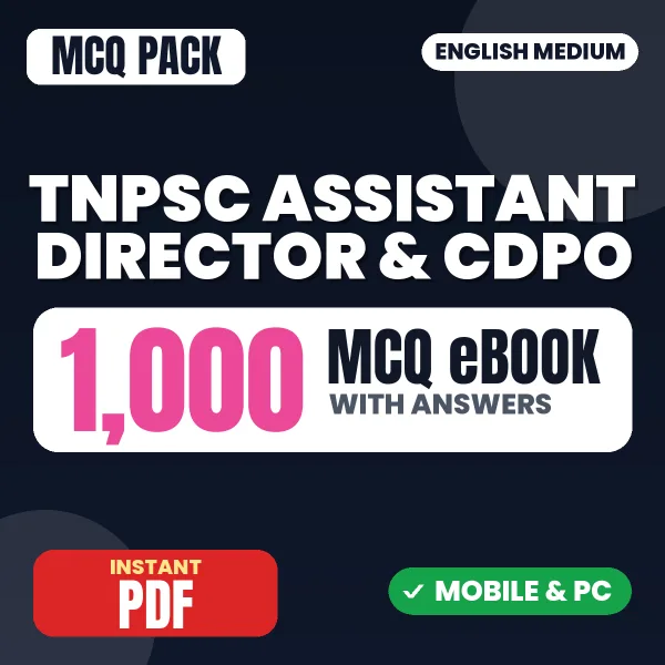 TNPSC CDPO (Paper-II) Exam – 1000 MCQ eBook with Answers | English Medium PDF Download