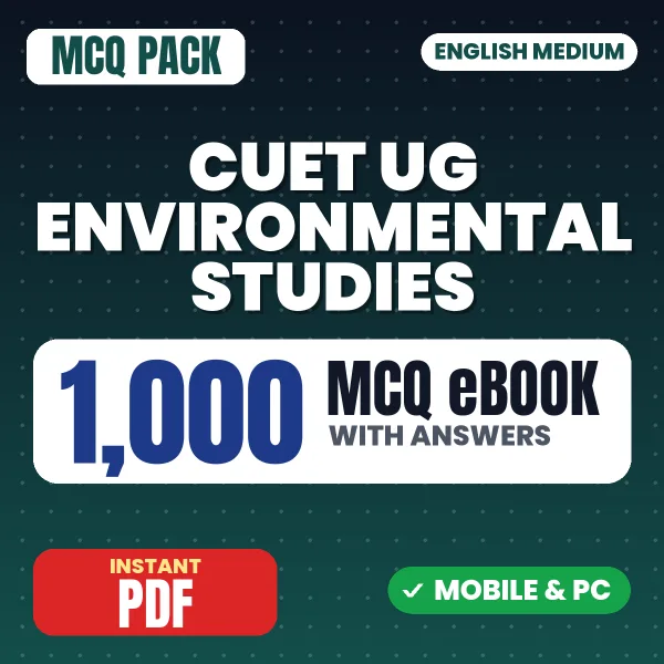 CUET UG (Environmental Studies) Exam – 1000 MCQ eBook with Answers | English Medium PDF Download