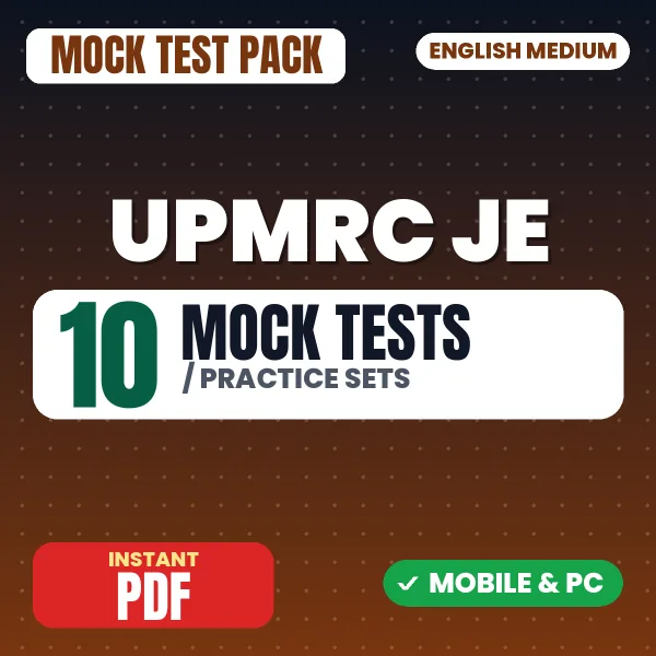 UPMRC JE (S&T) (Electronics) Exam – 10 Mock Tests / Practice Sets | English Medium PDF Download