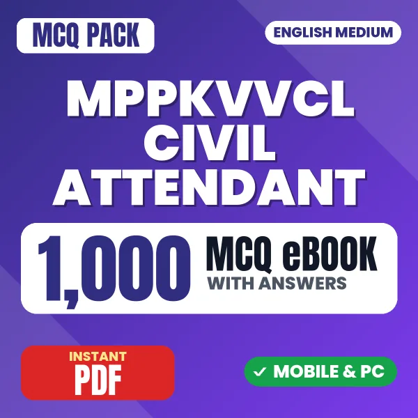 MPPKVVCL Civil Attendant Exam – 1000 MCQ eBook with Answers | English Medium PDF Download