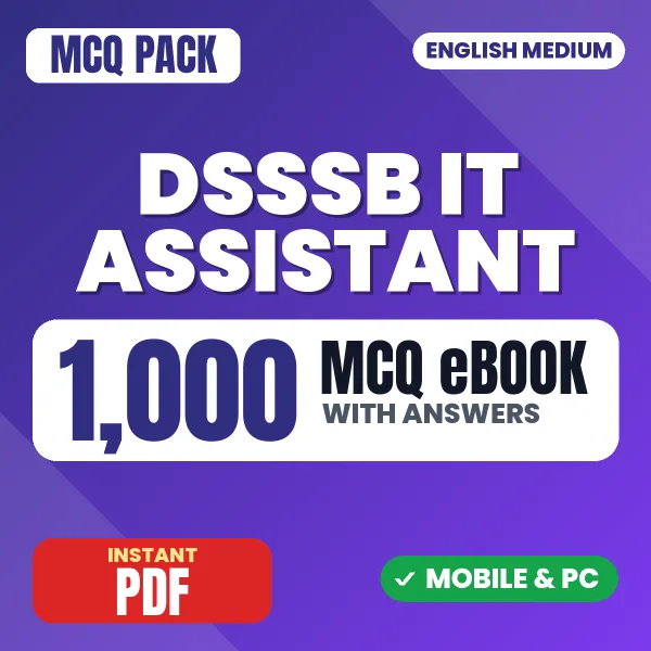 DSSSB IT Assistant Exam – 1000 MCQ eBook with Answers | English Medium PDF Download