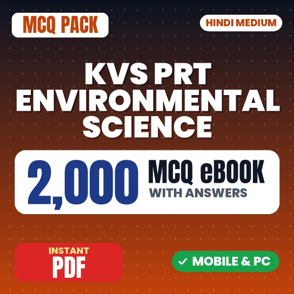 KVS PRT (Environmental Science) Exam – 2000 MCQ eBook with Answers | Hindi Medium PDF Download