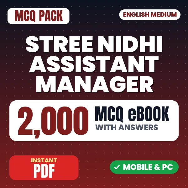 Stree Nidhi Assistant Manager Exam – 2000 MCQ eBook with Answers | English Medium PDF Download