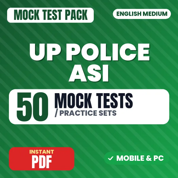 UP Police ASI Exam – 50 Mock Tests / Practice Sets | English Medium PDF Download