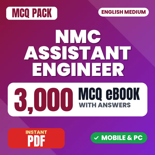 NMC Assistant Engineer Exam – 3000 MCQ eBook with Answers | English Medium PDF Download