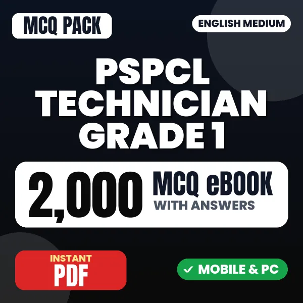 PSPCL Technician Grade 1 Mechanical Exam – 2000 MCQ eBook with Answers | English Medium PDF Download