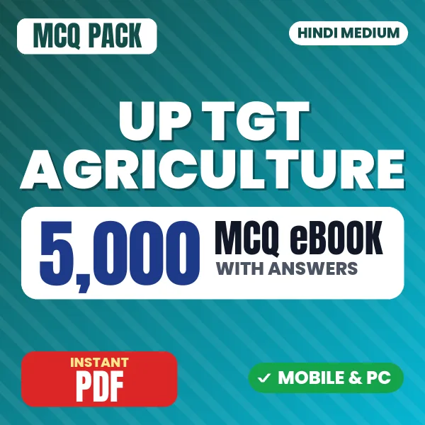 UP TGT Agriculture Exam – 5000 MCQ eBook with Answers | Hindi Medium PDF Download