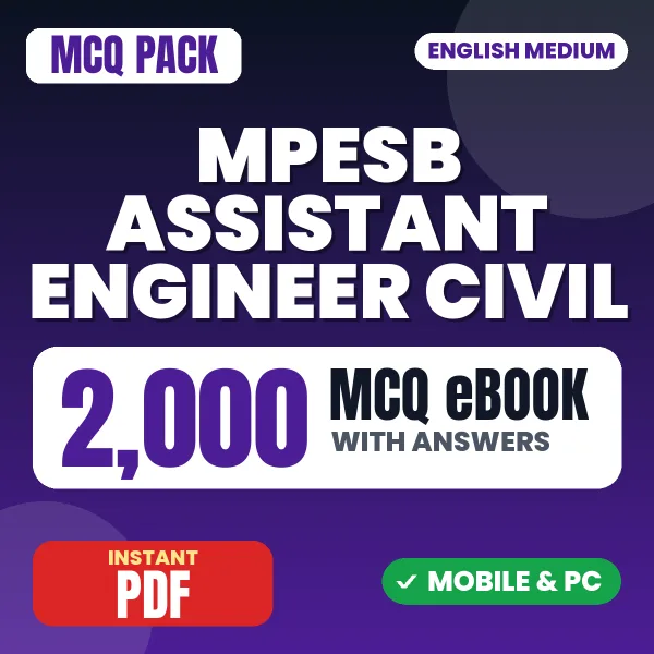 MPESB Assistant Engineer (Civil) Exam – 2000 MCQ eBook with Answers | English Medium PDF Download