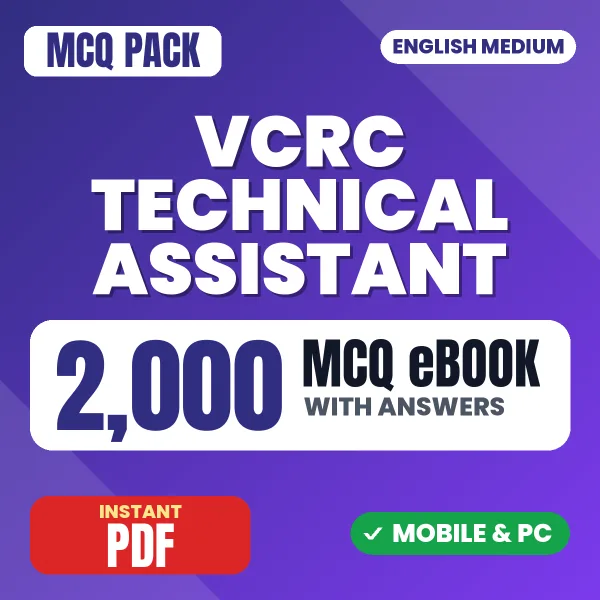 VCRC Technical Assistant Exam (Life Science) – 2000 MCQ eBook with Answers | English Medium PDF Download