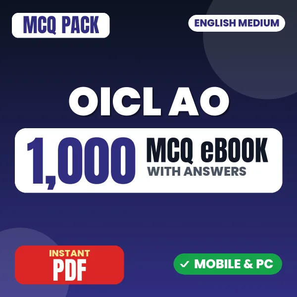 OICL Administrative Officer IT (Prelims) Exam – 1000 MCQ eBook with Answers | English Medium PDF Download