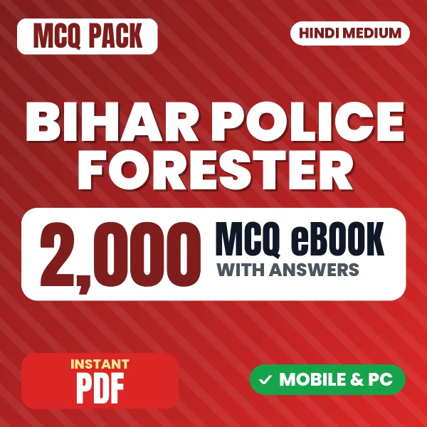 Bihar Police Forester Exam – 2000 MCQ eBook with Answers | Hindi Medium PDF Download