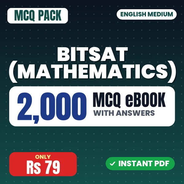 BITSAT (Mathematics) Exam – 2000 MCQ eBook with Answers | English Medium PDF Download