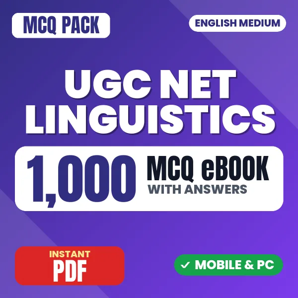 UGC NET Linguistics Exam – 1000 MCQ eBook with Answers | English Medium PDF Download