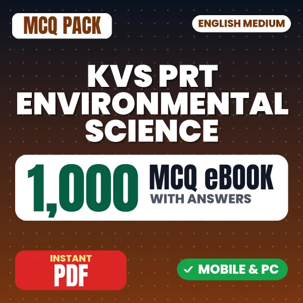 KVS PRT (Environmental Science) Exam – 1000 MCQ eBook with Answers | English Medium PDF Download