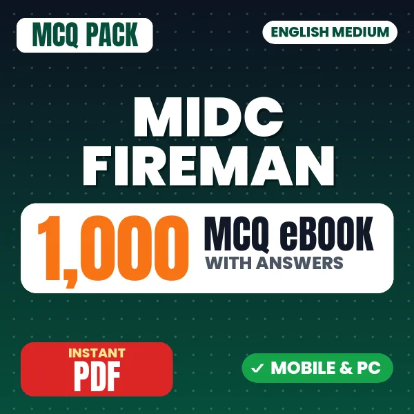 MIDC Fireman Exam – 1000 MCQ eBook with Answers | English Medium PDF Download