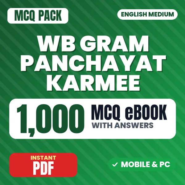 WB Gram Panchayat Karmee – 1000 MCQ eBook with Answers | English Medium PDF Download