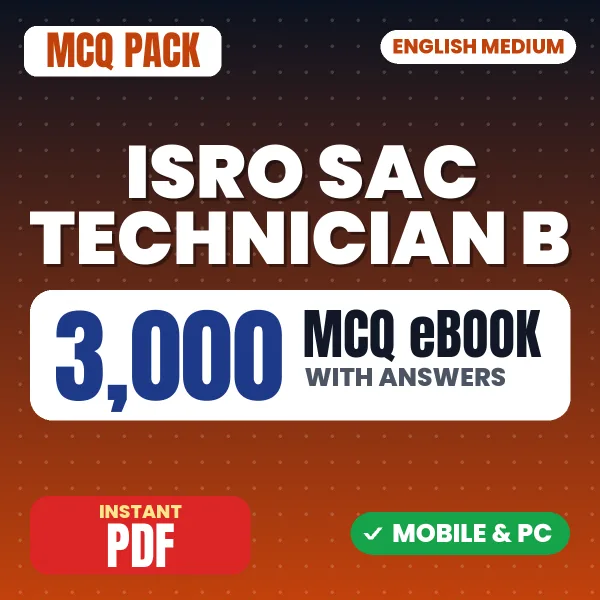 ISRO SAC Technician B Exam (IT/Computer) – 3000 MCQ eBook with Answers | English Medium PDF Download